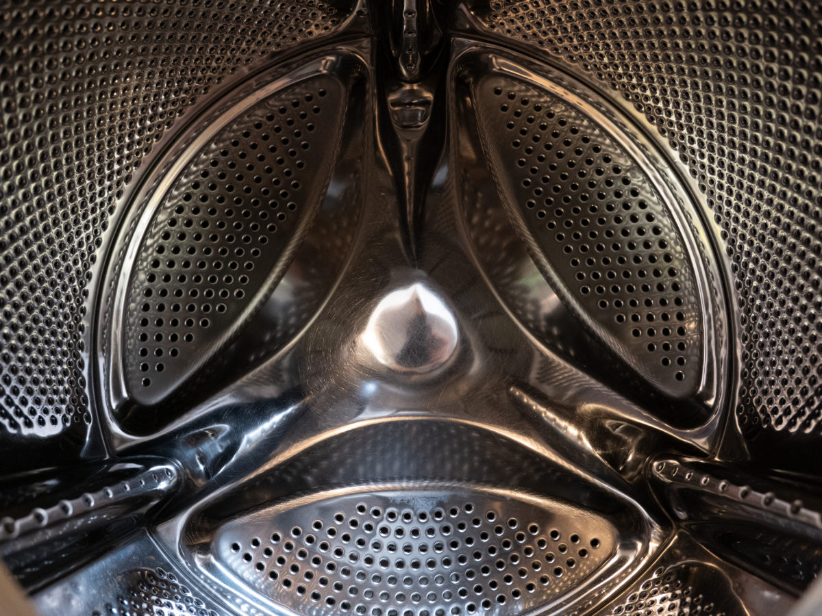 Photo de l'intérieur du tambour d'une machine à laver