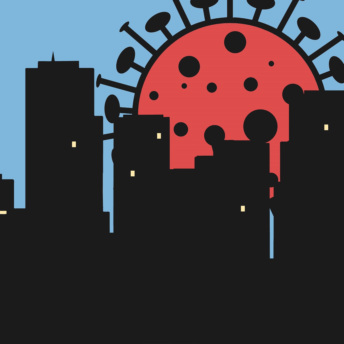 Un virus de la Covid menace la ville qui travaille...