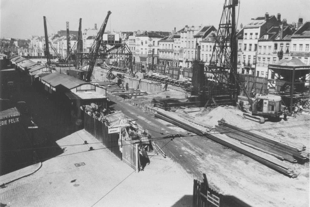 Les travaux ci : du second voûtement de la Senne au boulevard du Midi, 1950-1951